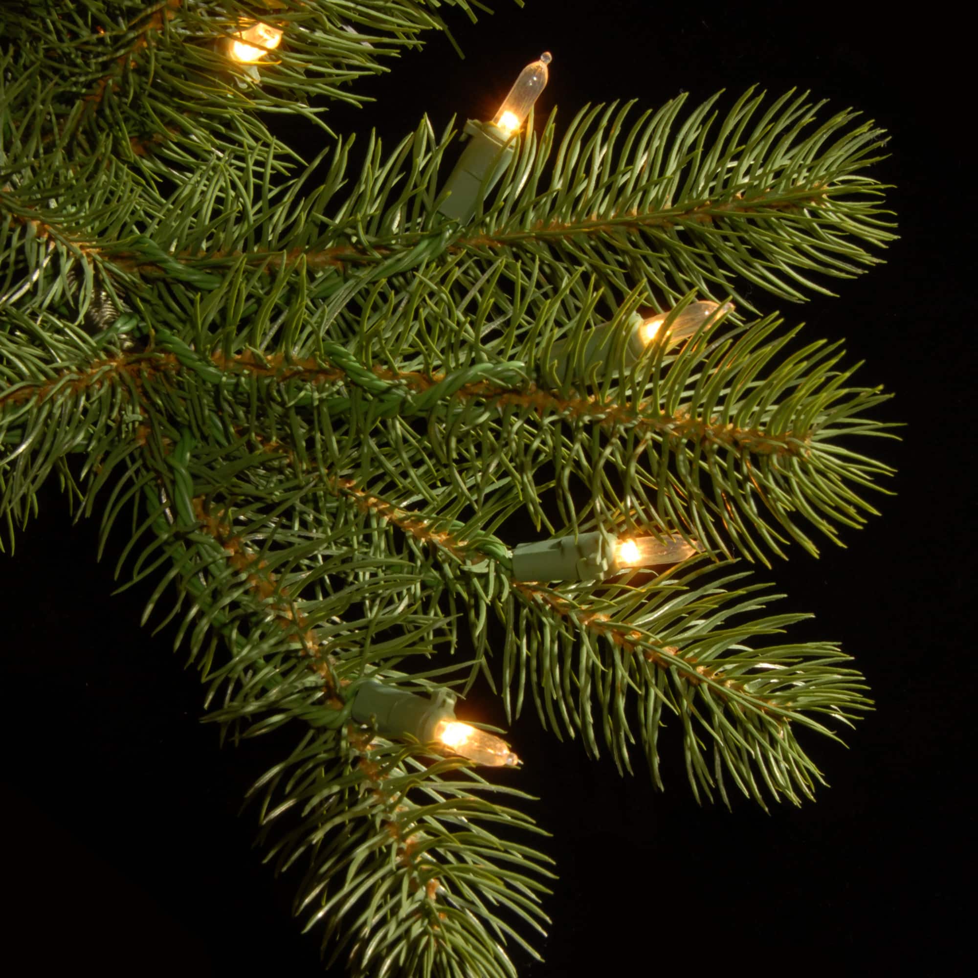 7.5 ft. Pre-lit Feel Real® Hinged Downswept Douglas Fir Slim Artificial Christmas Tree, Dual LED Lights